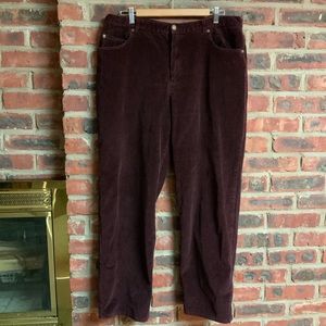 Wine/Burgundy Corduroy Pants